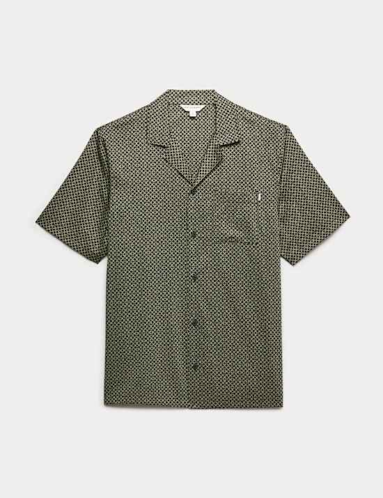 Cotton Rich Printed Pyjama Top