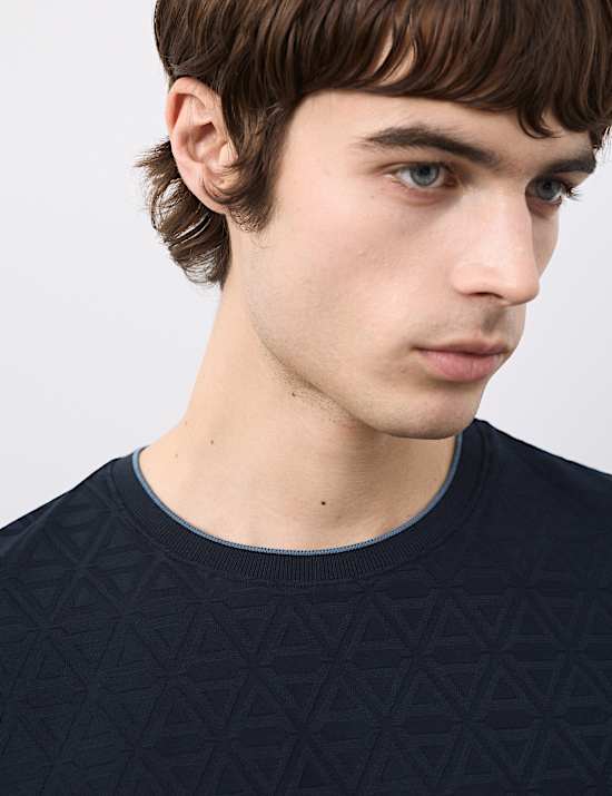 Cotton Rich Textured Loungewear Top