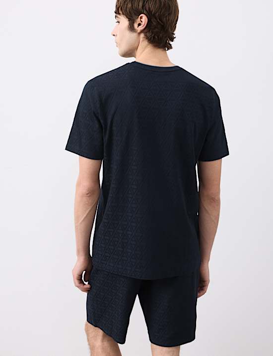 Cotton Rich Textured Loungewear Top