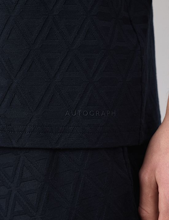 Cotton Rich Textured Loungewear Top