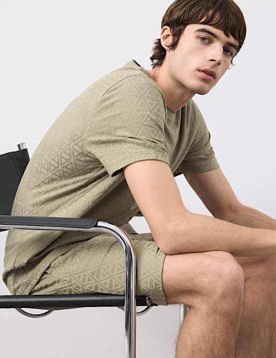 Cotton Rich Textured Loungewear Top