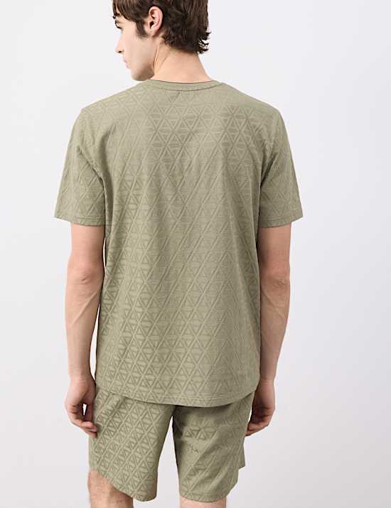 Cotton Rich Textured Loungewear Top