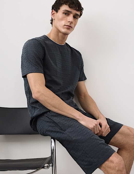 Cotton Rich Textured Loungewear Top