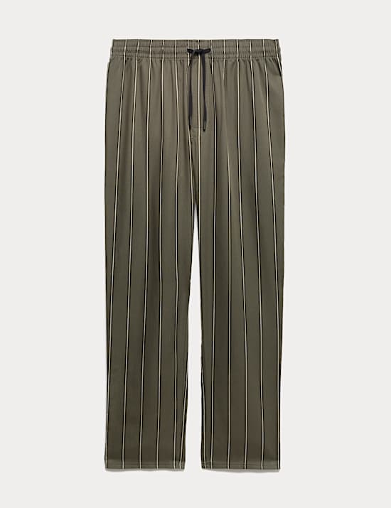 Slim Fit Pure Lyocell Striped Pyjama Bottoms