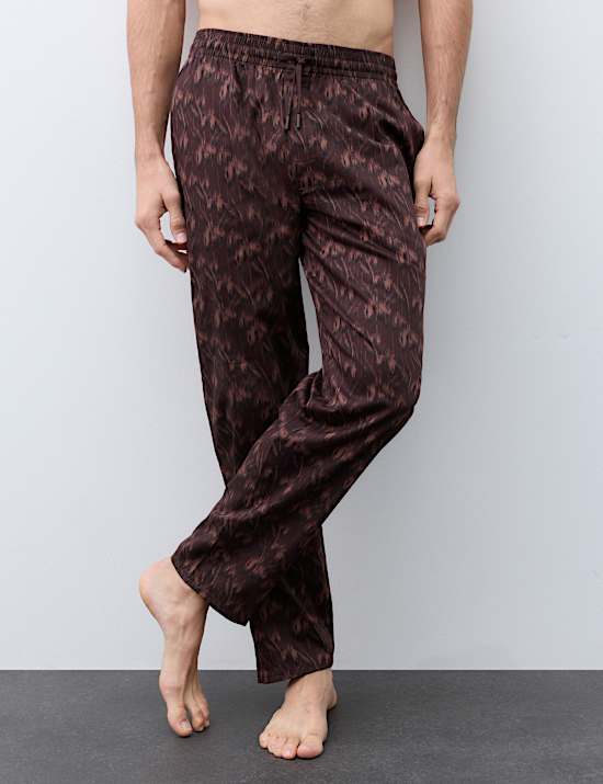 Cotton Rich Patterned Pyjama Bottoms