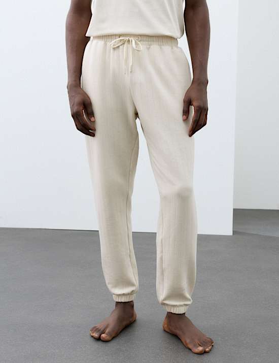 Cotton Modal Blend Drop Needle Pyjama Bottoms