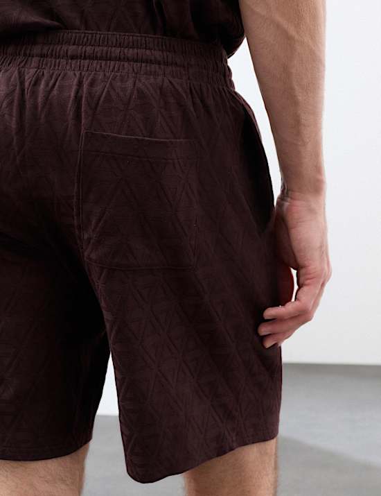 Cotton Rich Jacquard Pyjama Shorts