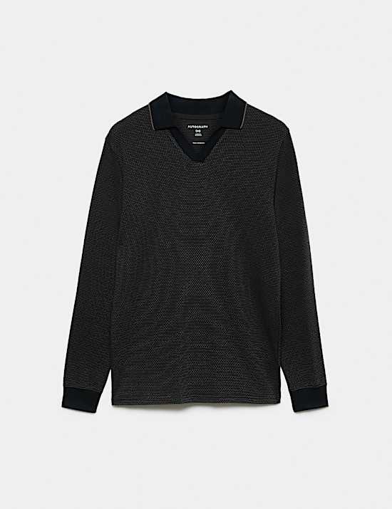 Cotton Rich Jacquard Pyjama Top