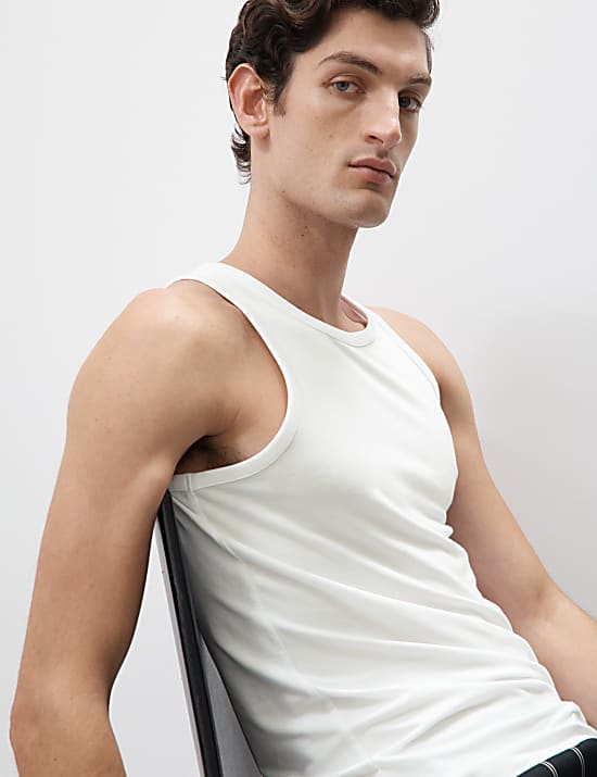 Débardeur en modal et coton Supima®