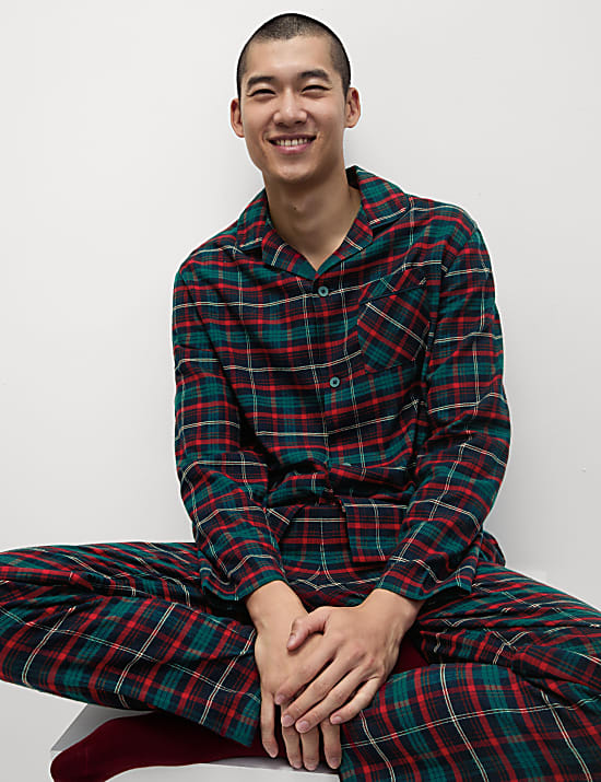 Men's Classic Checked Family Christmas Pyjama Set