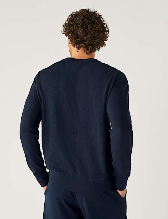 Cotton Supersoft Waffle Loungewear Sweatshirt