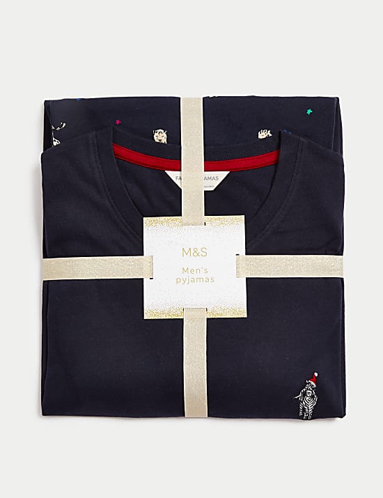 Men's Animal Party Family Christmas Pyjama Set