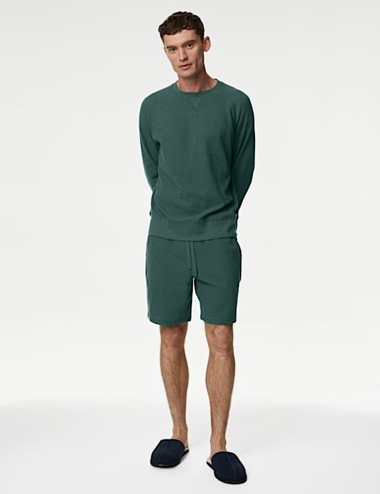 Pure Cotton Waffle Loungewear Shorts