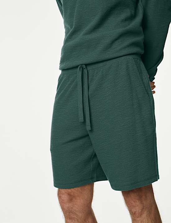 Pure Cotton Waffle Loungewear Shorts