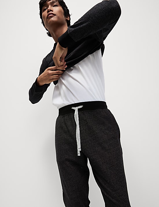 Pure Cotton Textured Joggers