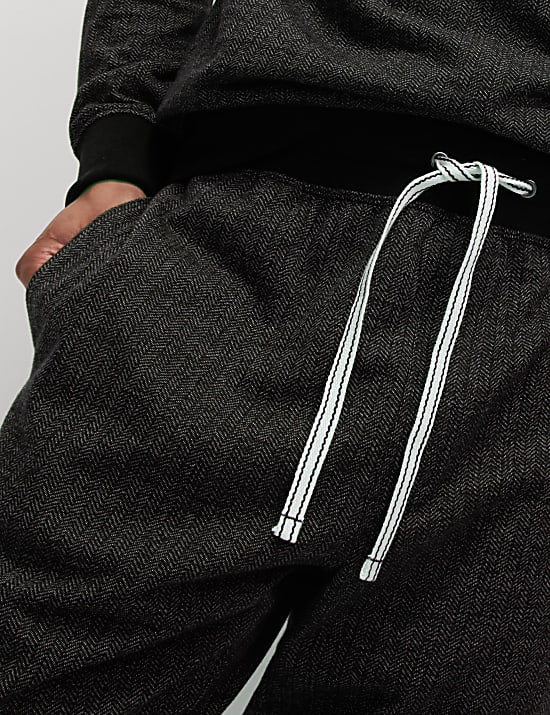 Pure Cotton Textured Joggers