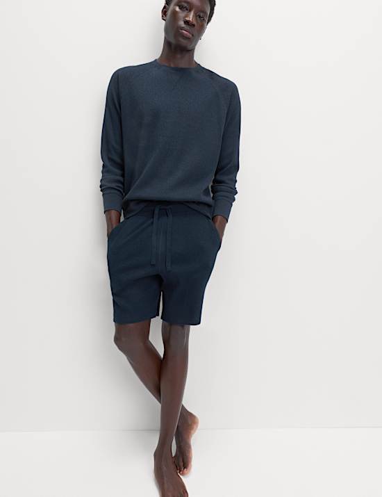 Pure Cotton Waffle Loungewear Shorts