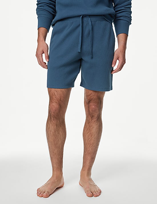 Pure Cotton Waffle Loungewear Shorts