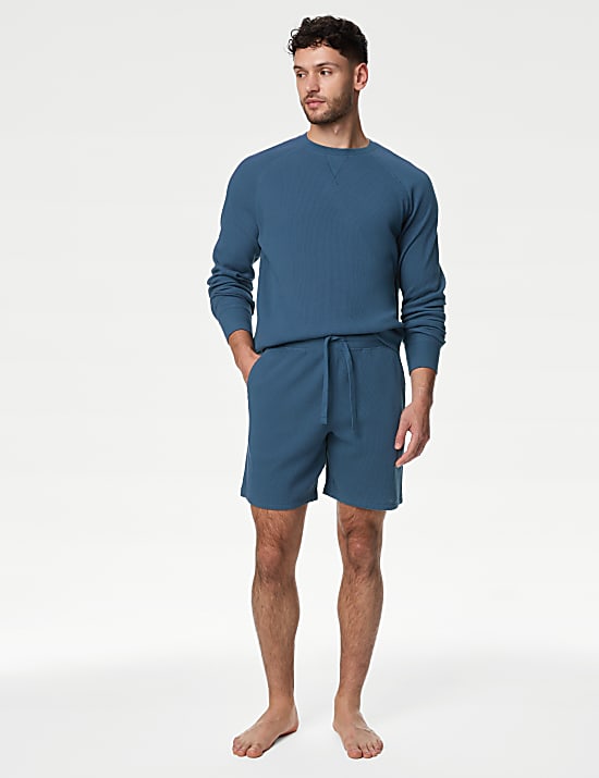Pure Cotton Waffle Loungewear Shorts