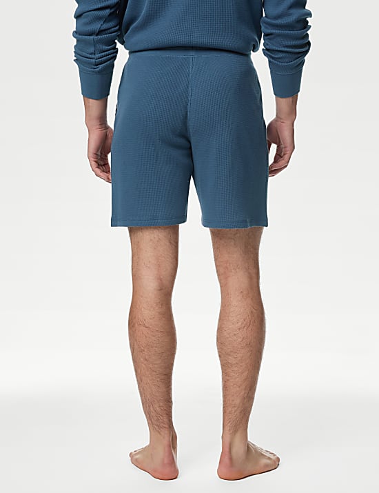 Pure Cotton Waffle Loungewear Shorts