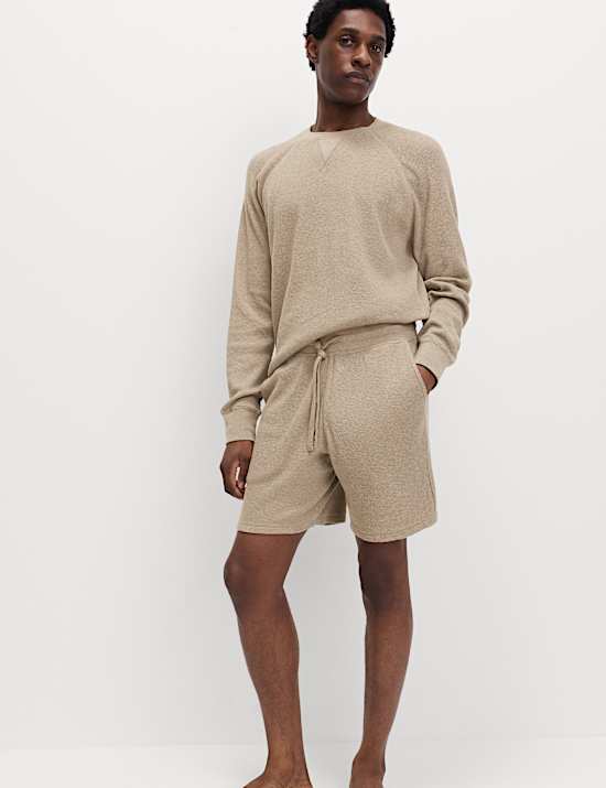 Pure Cotton Waffle Loungewear Shorts