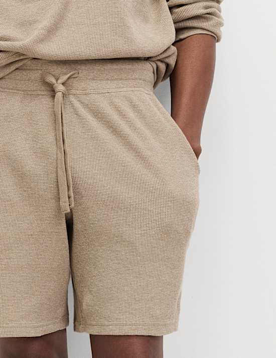 Pure Cotton Waffle Loungewear Shorts