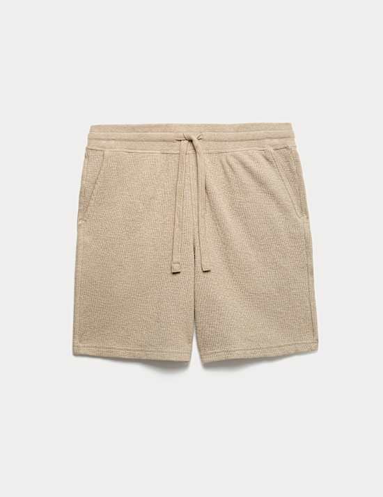 Pure Cotton Waffle Loungewear Shorts