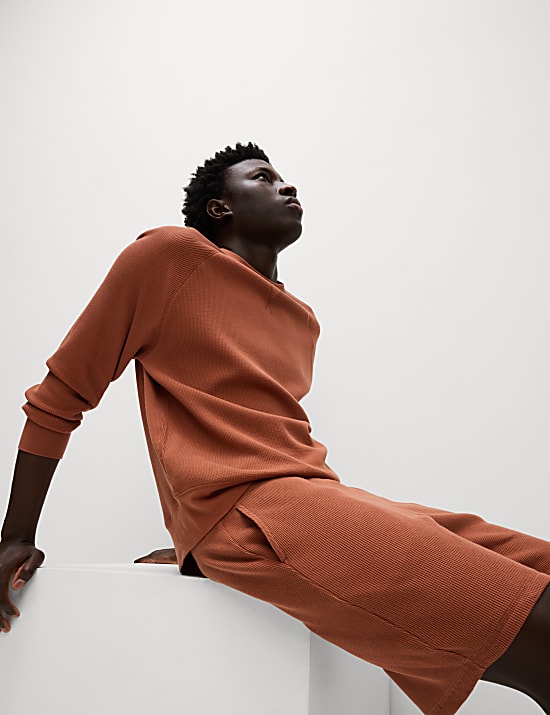 Pure Cotton Waffle Loungewear Shorts