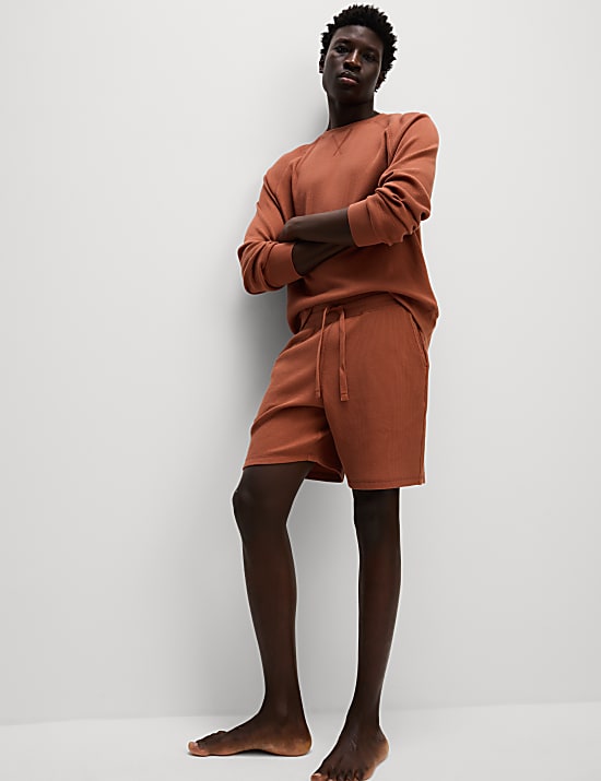 Pure Cotton Waffle Loungewear Shorts
