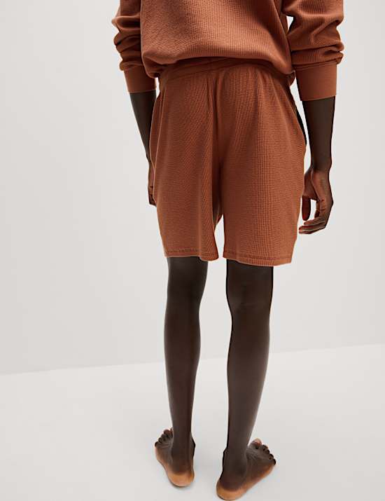 Pure Cotton Waffle Loungewear Shorts