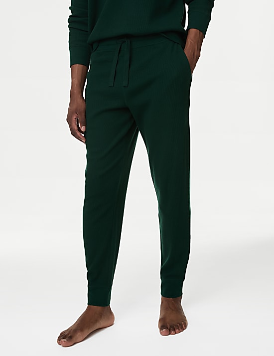 Pure Cotton Waffle Loungewear Bottoms