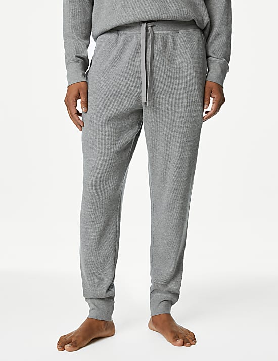 Pure Cotton Waffle Loungewear Bottoms