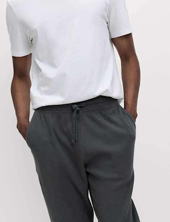 Pure Cotton Waffle Loungewear Bottoms