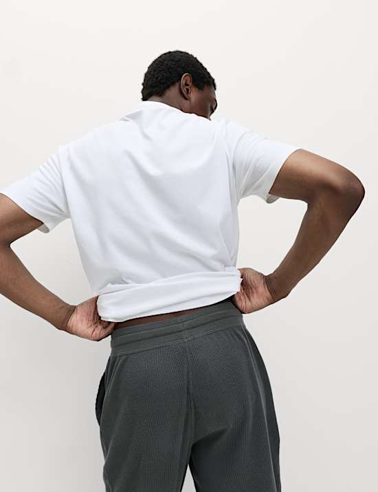 Pure Cotton Waffle Loungewear Bottoms