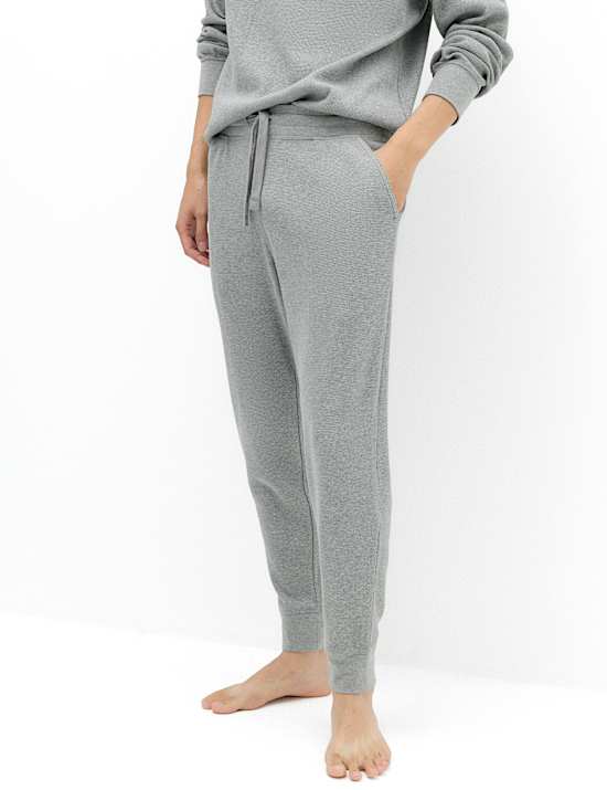 Puur katoenen, comfortabele broek met wafelpatroon