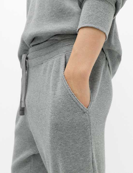 Puur katoenen, comfortabele broek met wafelpatroon