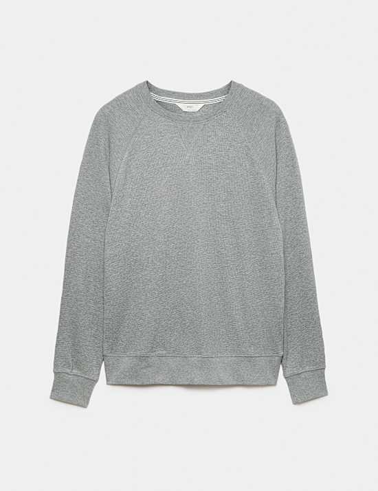 Sudadera informal 100 % algod&oacute;n gofrada