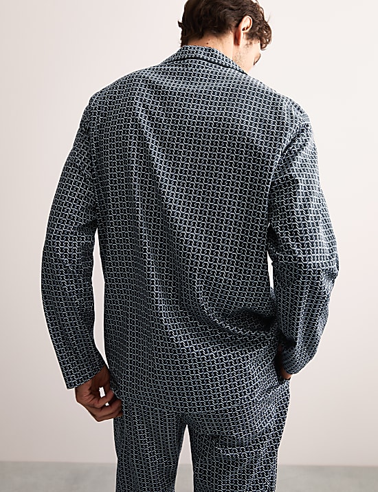 Τοπ πιτζάμας με γεωμετρικό print από 100% βαμβάκι