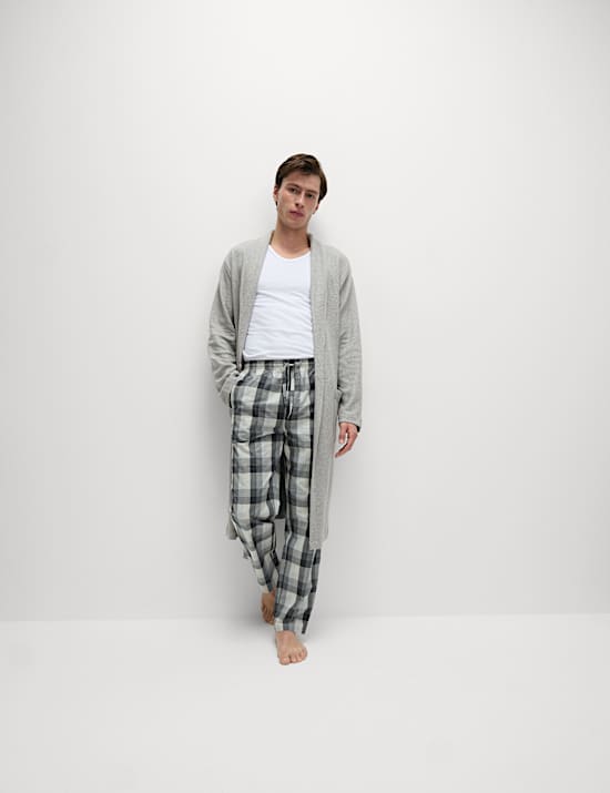 Pure Cotton Waffle Lightweight Dressing Gown