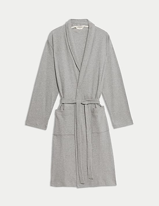 Pure Cotton Waffle Lightweight Dressing Gown
