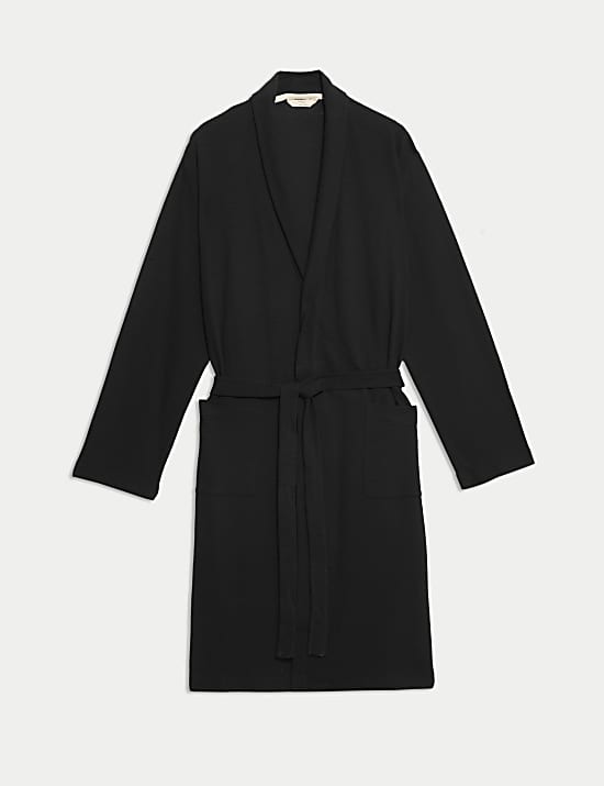 Pure Cotton Waffle Lightweight Dressing Gown
