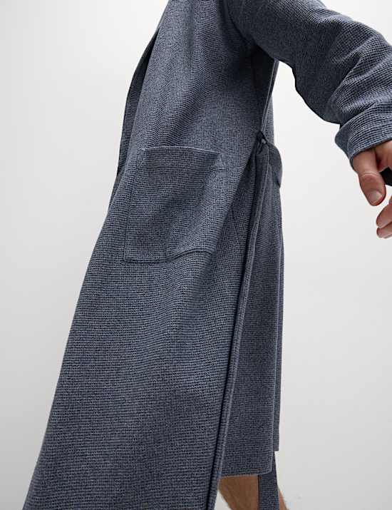 Pure Cotton Waffle Dressing Gown