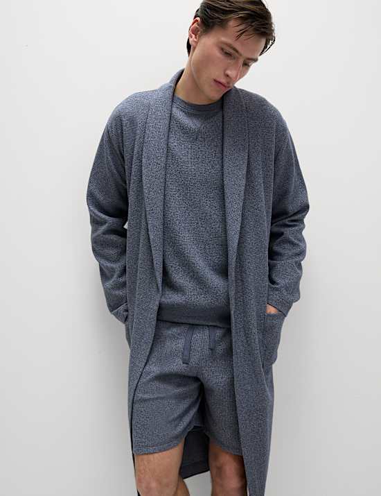 Pure Cotton Waffle Dressing Gown
