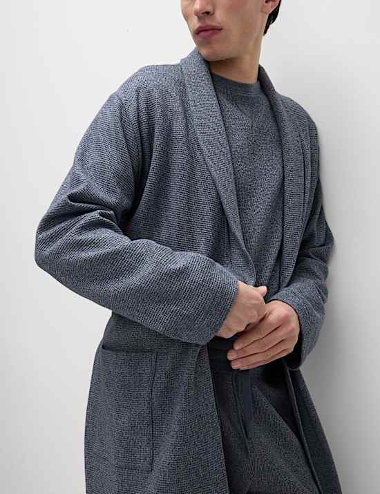 Pure Cotton Waffle Dressing Gown