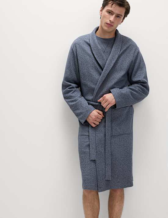 Pure Cotton Waffle Dressing Gown