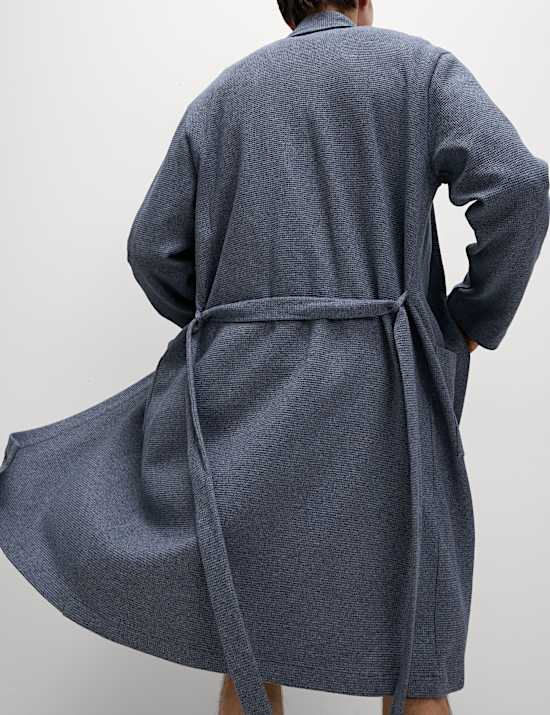 Pure Cotton Waffle Dressing Gown