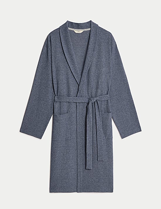 Pure Cotton Waffle Dressing Gown