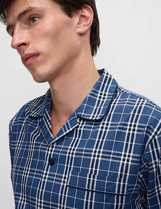 Pure Cotton Checked Pyjama Set