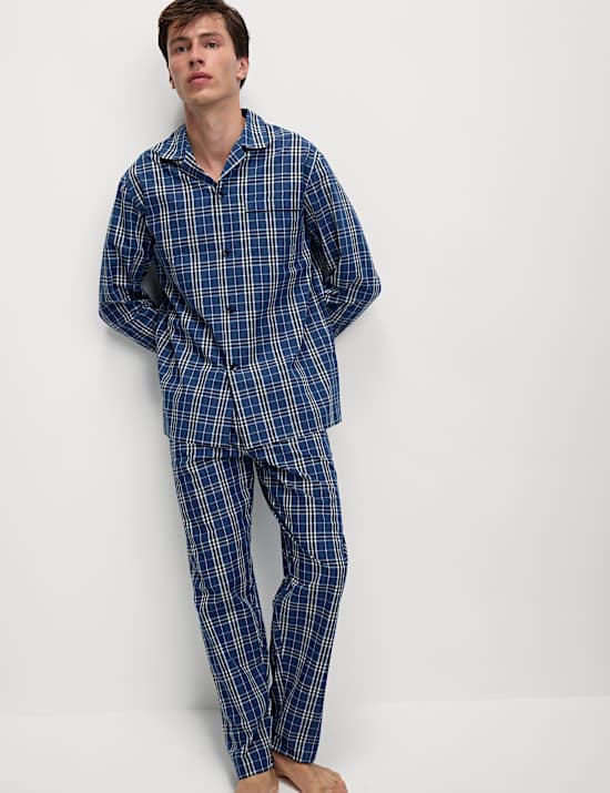 Pure Cotton Checked Pyjama Set