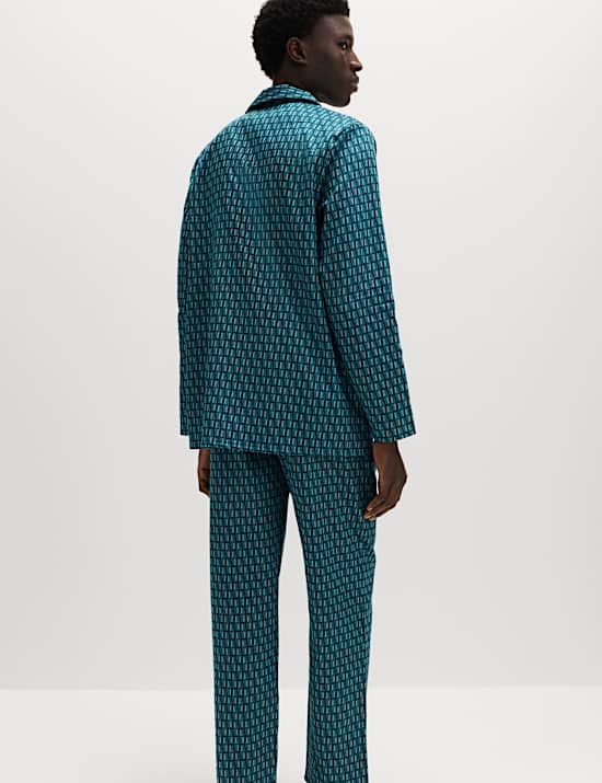 Pure Cotton Geometric Print Pyjama Set